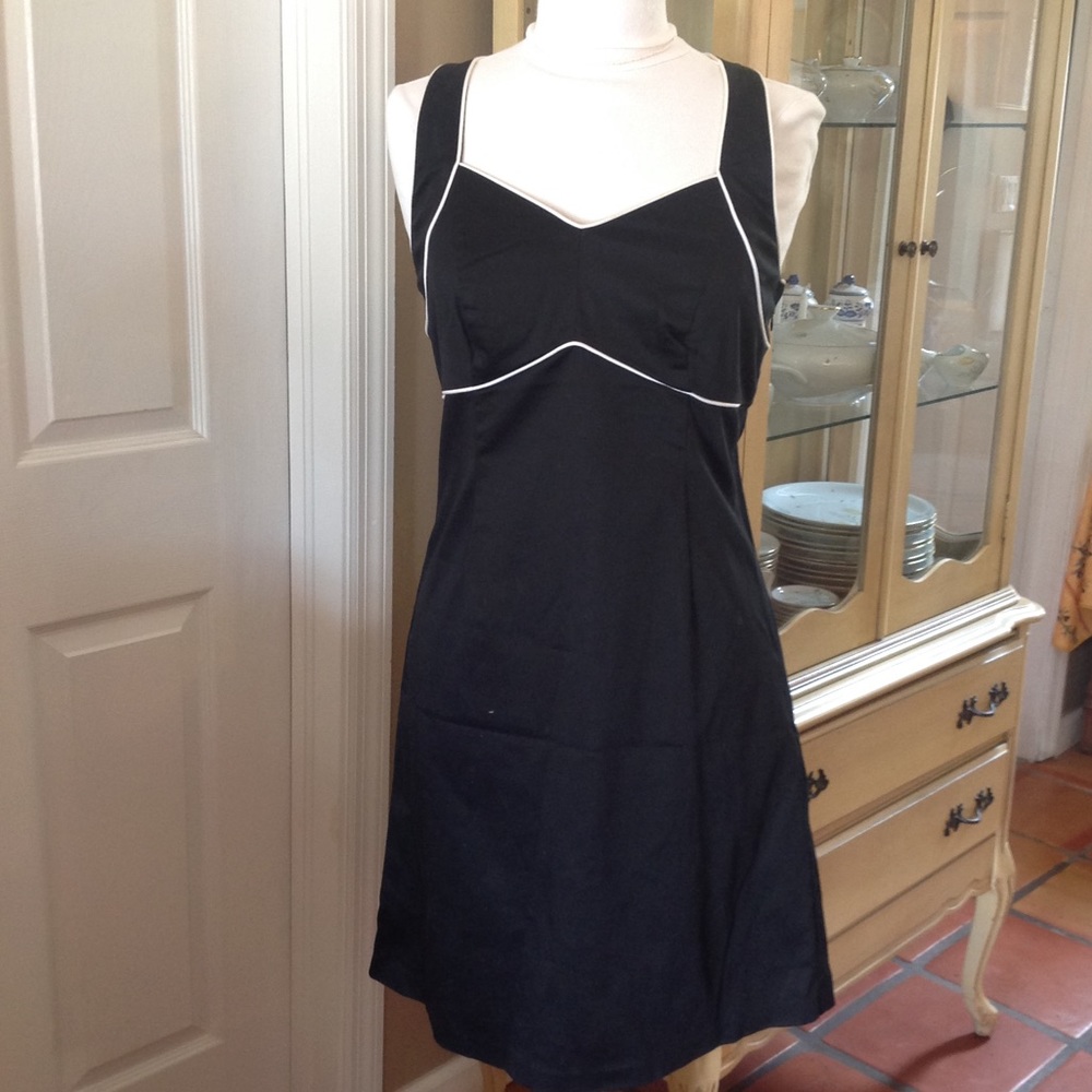 Vintage Ombre sexy short black dress